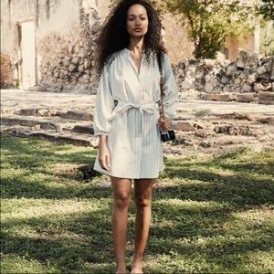 Dôen Ode Dress - Striped Chambray XS